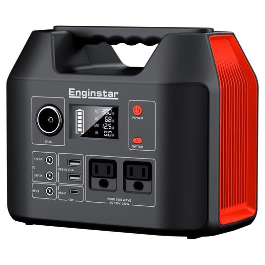 EnginStar Portable Power Station 300W 296Wh Solar Generator