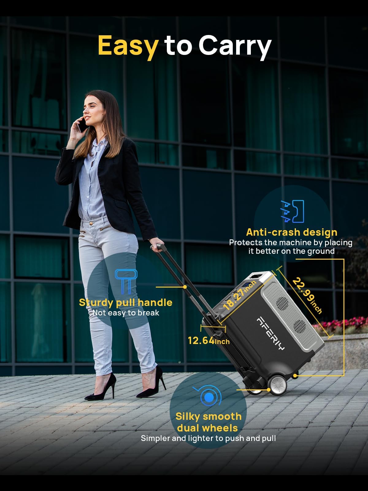 AFERIY 3840Wh Portable Power Station,Expandable Solar Generator to 11520Wh