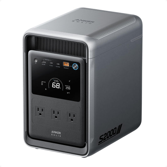 Anker SOLIX S2000 Portable Power Station, 2,010Wh, 3,000W Peak, Home Backup