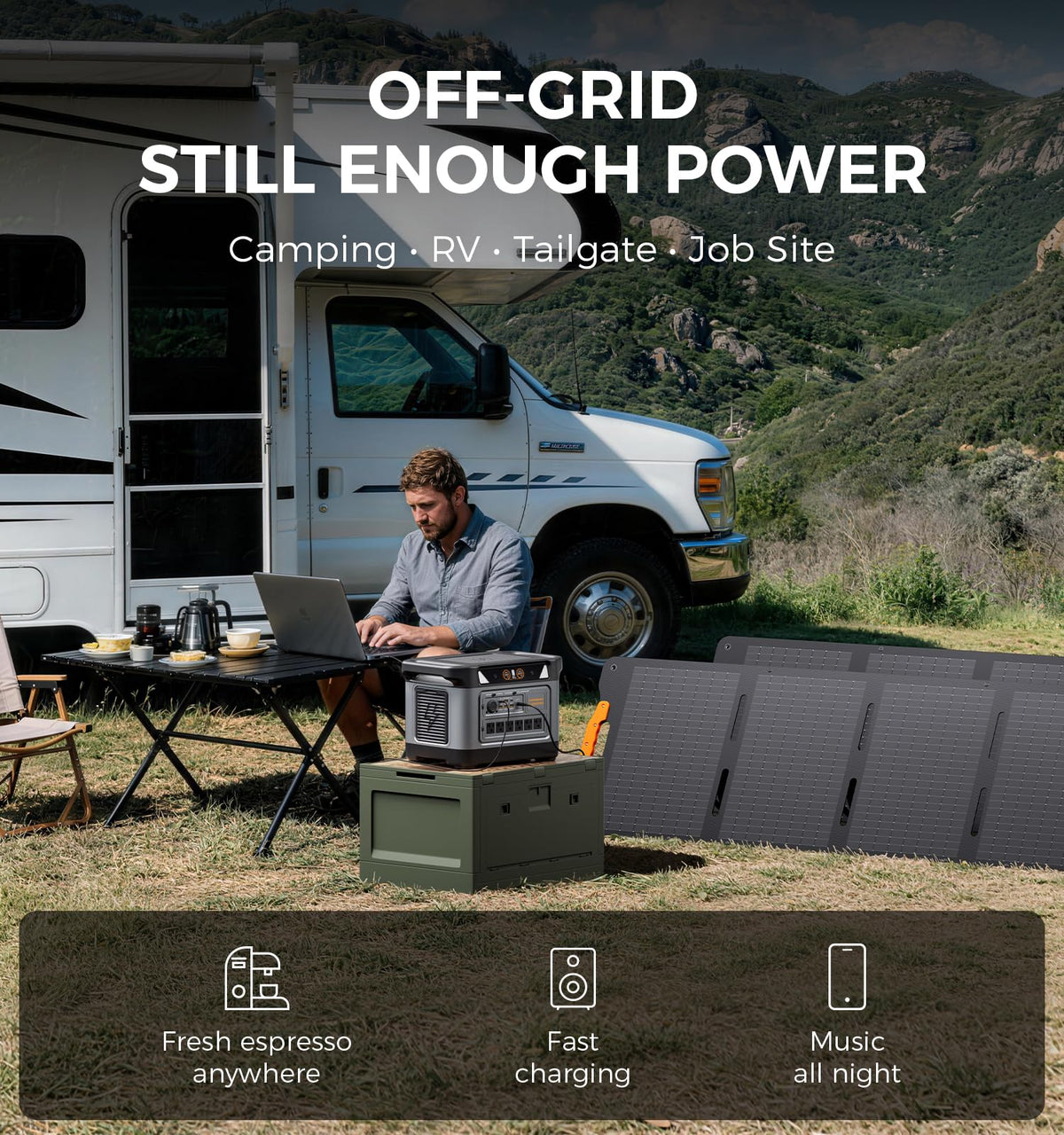 UDPOWER S1000 Pro Portable Power Station, Solar Generator for Home Backup RV Camping, Fast Solar Charging Support